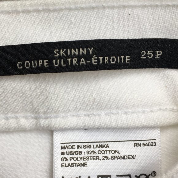 NWT Banana Republic skinny white jeans - size 25P - Picture 9 of 9